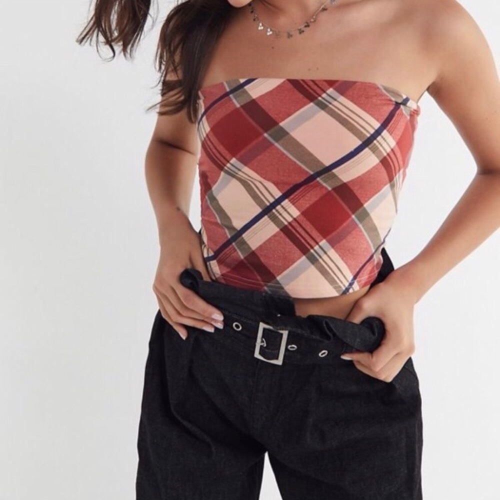 NWT Urban Outfitters Tartan Crop Top